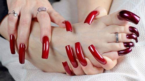 Toenails and fingernails 💅 RED NAILS (photosession 26.11.2020)