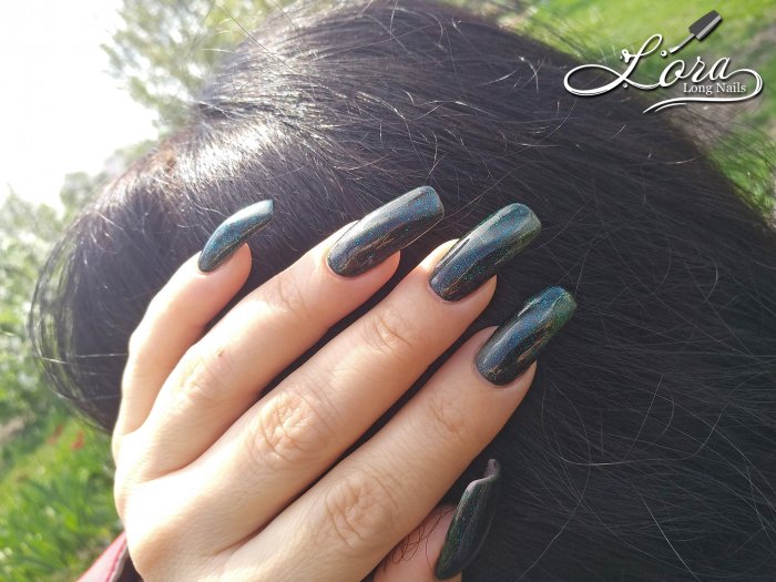 Long green nails in nature (archive 04.05.2020)