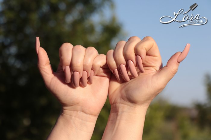 Summer photo shoot of a new body manicure on my long nails