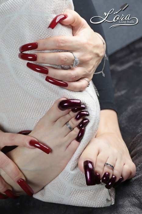 Toenails and fingernails 💅 RED NAILS (photosession 26.11.2020)