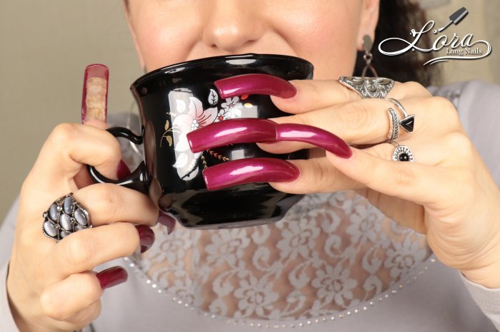 Photosession ❤️ Valentine's - Long Nails & Tea with chocolates