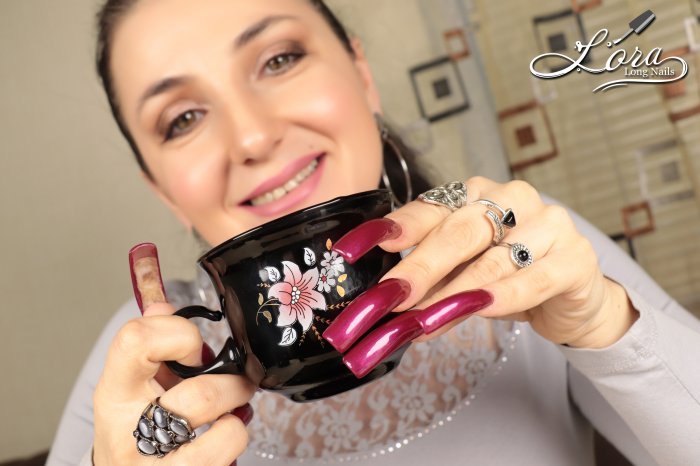 Photosession ❤️ Valentine's - Long Nails & Tea with chocolates