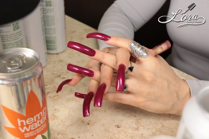 Photoshoot 🔊 ASMR Crusher Iron CAN 😋 LONG NAILS