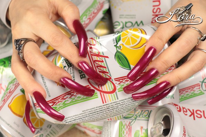 Photoshoot 🔊 ASMR Crusher Iron CAN 😋 LONG NAILS