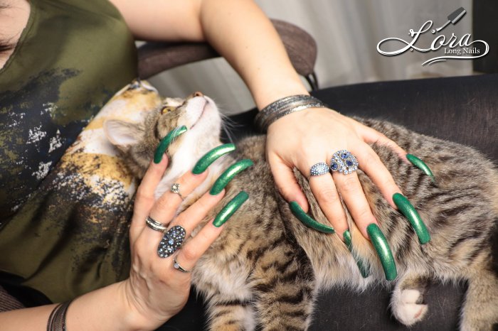 Photoshoot "Long green nails and my pussy "MoorKissa"