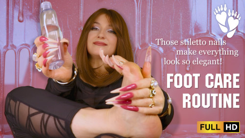 Deep Foot Care Routine with Long Stiletto Nails 💅✨ | Intense Moisturizing