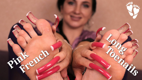 Relaxing Pink French Toenails