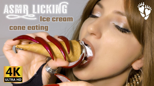 🍦 ASMR Ice Cream Eating & Extreme Nails Look
