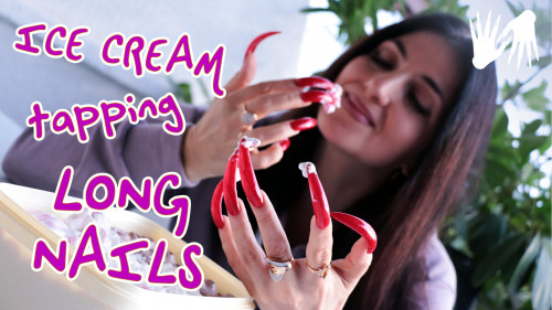 🍨 ICE CREAM TAPPING - LONG NAILS (no eating)