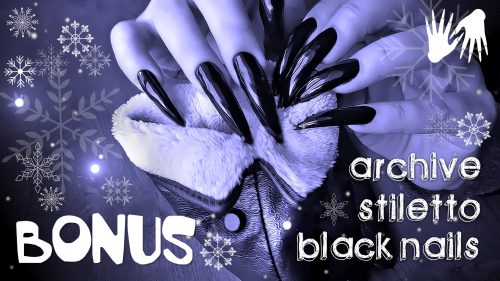 BONUS 🎁 archive long BLACK NAILS video (asmr, wind)