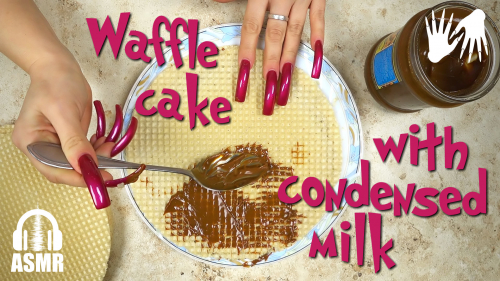 🎂 Waffle cake with condensed milk 💅 Long nails