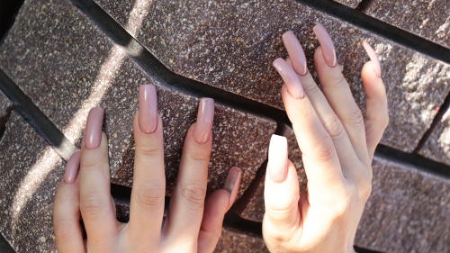 Summer photo shoot of a new body manicure on my long nails