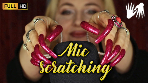 A S M R 🍫 scratching, long nails with a dark red sheen (eating)