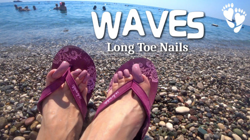 WAVES 🌊 LONG TOE NAILS