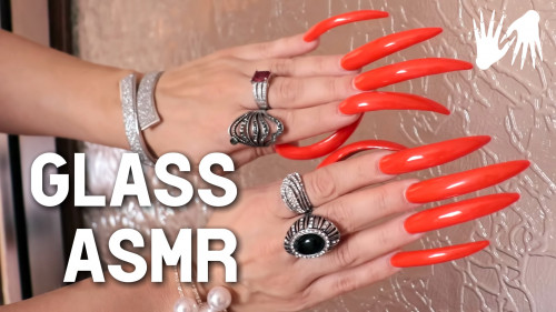 Long NAILS ASMR Glass Tapping & Scratching