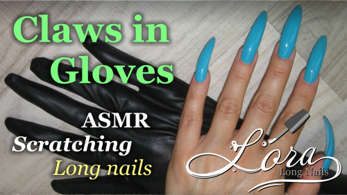 ASMR Claws long nails in Gloves | Tapping, scratching, no talking