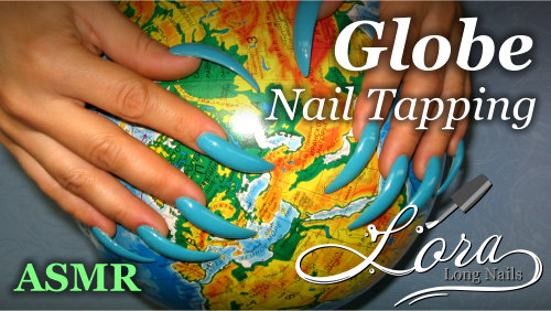 Nail tapping and globe (asmr, no talking)