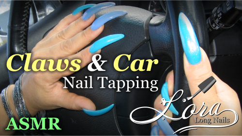 Long claws nails in the car on highway - Tapping, driving, no talking