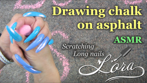 Drawing chalk & long claws nails (scratching, no talking)