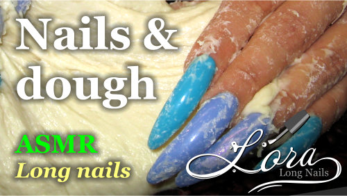 NAILS & DOUGH (asmr, no talking, sharp long nails)