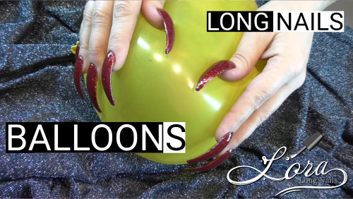 Popping BALLOONS & Long NAILS (red claws, clapping, no talking, scratching)