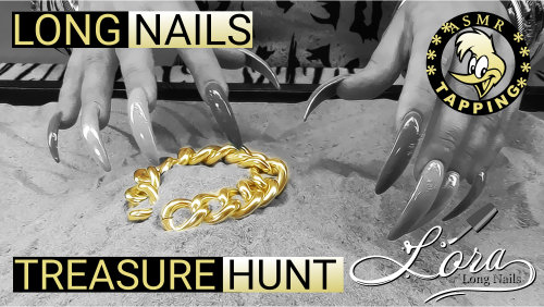 ASMR Treasure HUNT & LONG NAILS (tapping, no talking)