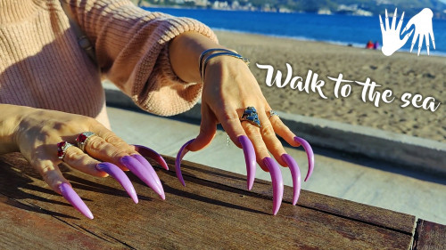 Long nails 🌊 Walk to the sea