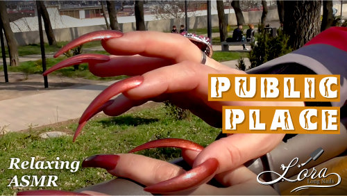 Long nails and spring park near the Potemkin Stairs in Odessa (no talking, tapping)