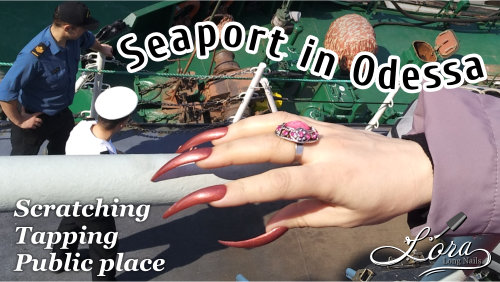 Seaport in Odessa (long nails, scratching, tapping, tingles)