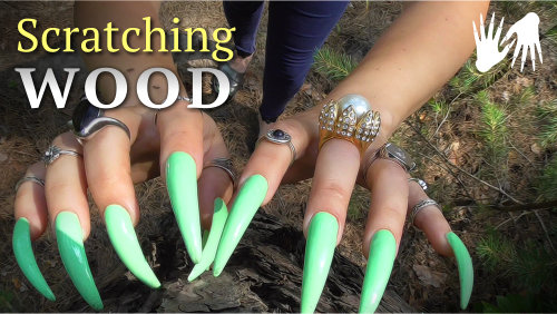 Scratching & Tapping Wood (asmr, long nails, scrapes)