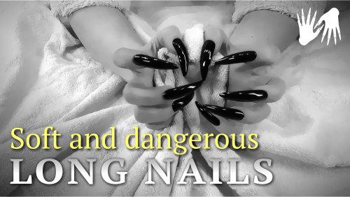 Soft & dangerous LONG nails (asmr, no talking, tapping)