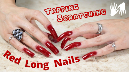 Fast and Slow. Table Tapping and Scratching. ASMR sound. Long nails