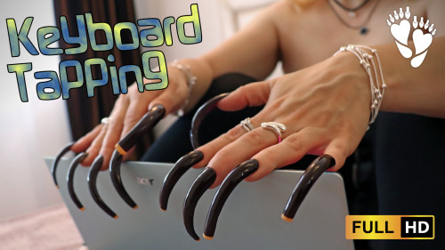 Keyboard tapping with long nails