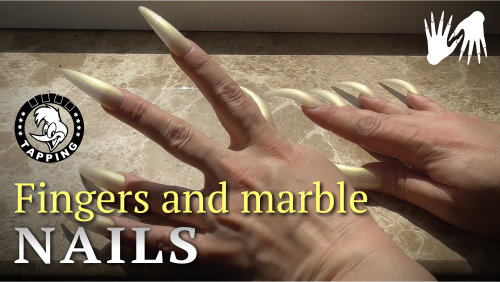 Fingers and marble (asmr, long nails, tapping, scratching)