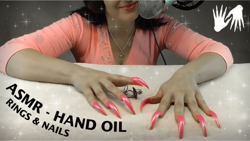 💍 Hand movements 👚 Tapping long nails ASMR sounds