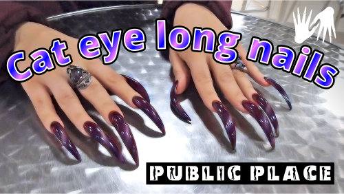 🐱 CAT eye long NAILS 🎥 Evening session