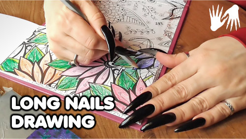 Long nails ? Drawing sounds ASMR scratching