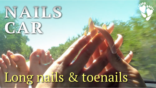 In my car with long nails