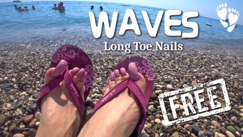 🌊 WAVES - LONG TOE NAILS