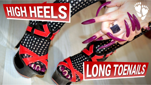 ASMR 👠 High HEELS 👐 Long TOENAILS (tapping, scratching, relax)