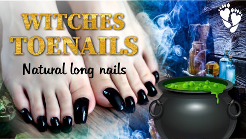 Witch's TOENAILS - real long natural nails