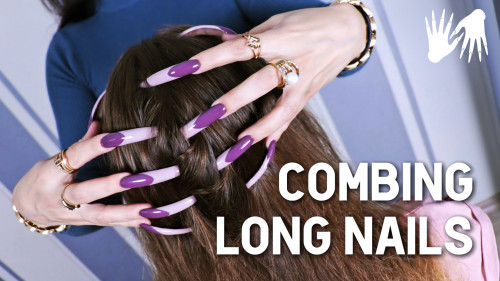 Massaging Head: Long Nails and Long Hair