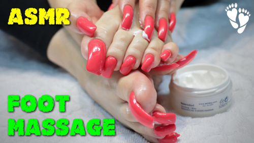 Foot massage ASMR 💖 How I care my feet 💖 Long toenails