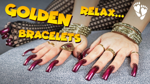 🌟 GOLDEN relax BRACELETS 💍 Long Nails