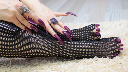 Photo session for the video 👠 High HEELS 👐 Long TOENAILS (archive 03.11.2019)