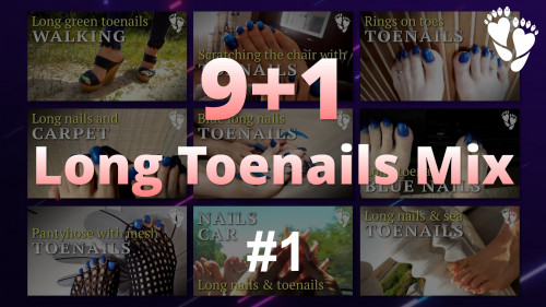 🦶 9+1 Long Toenails Mix 🎬1