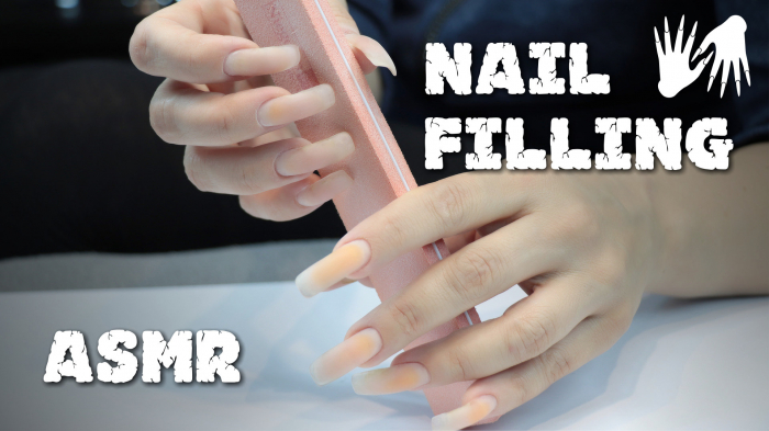 Nail filing 💤 How to prep nails for gel polish - ASMR sounds - Lora