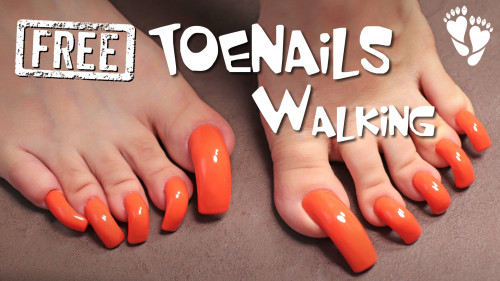 ASMR 🧡 LONG TOENAILS Knock-knock (orange)