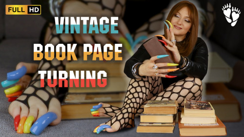 📚 ASMR Vintage Book Page Turning & Extreme Multicolor Nails (Calm Music)