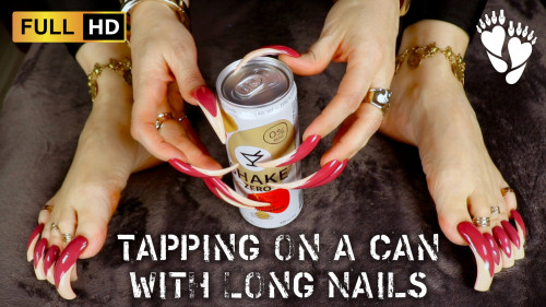 Tapping on a can with Long Nails | ASMR - relaxing